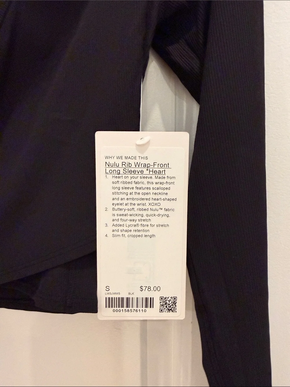 Lululemon Nulu rib wrap front long sleeve